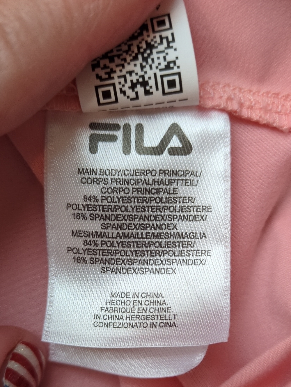 FILA Ruffle Full Coverage Tank In Peach Size L - Picture 7 of 10